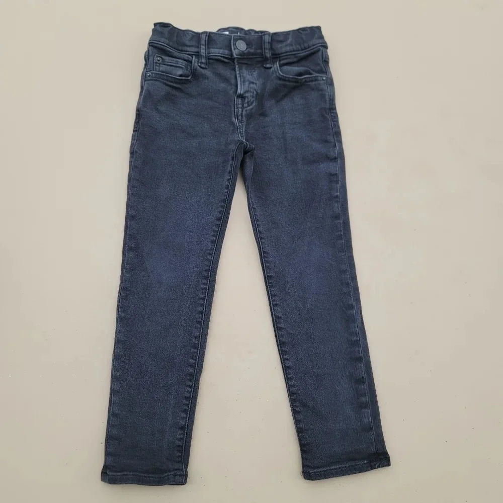 GAP Denim Stretch Slim Jeans Black Boys 6 Adjustable Waist